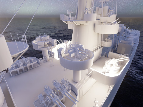 USS Oakland CL 95 3D Модель