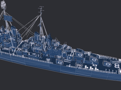 USS Oakland CL 95 3D Модель