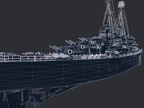 USS Oakland CL 95 3D Модель