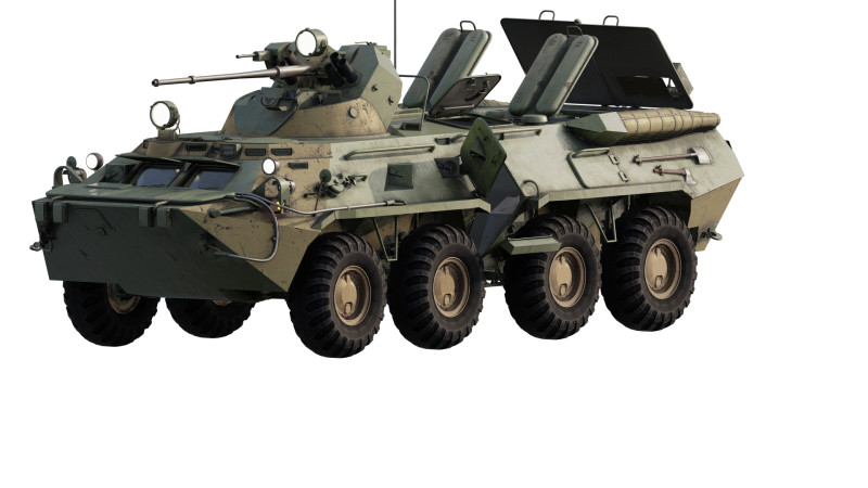 Detailed BTR-80 with interior 3D 模型 .c4d .max .obj .3ds .fbx .stl .blend 