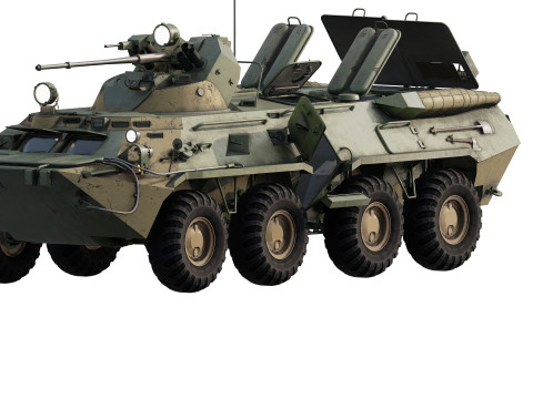 Detailed BTR-80 with interior Modelo 3D