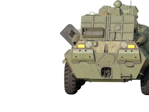 Detailed BTR-80 with interior 3D 模型