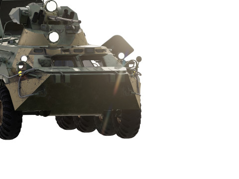 Detailed BTR-80 with interior 3D 模型