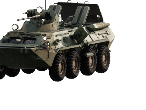Detailed BTR-80 with interior 3D 模型