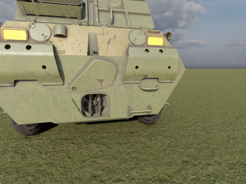 Detailed BTR-80 with interior 3D 模型