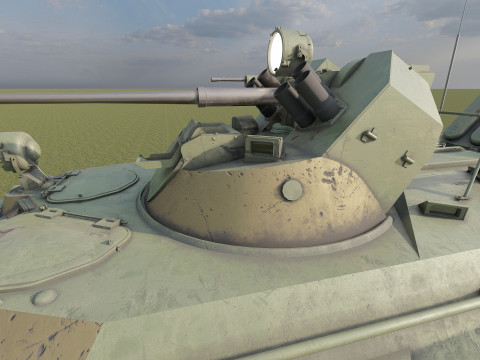 Detailed BTR-80 with interior 3D 模型