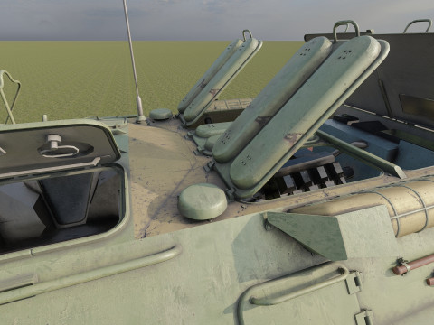 Detailed BTR-80 with interior 3D 模型