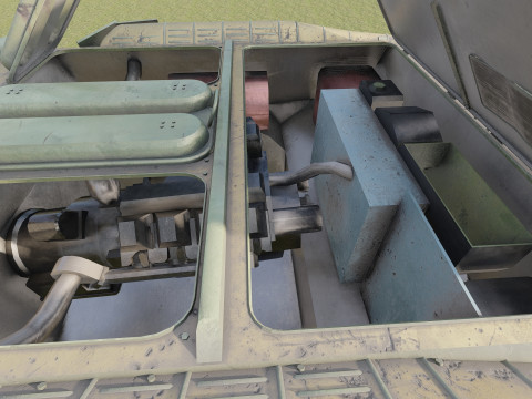 Detailed BTR-80 with interior 3D 模型