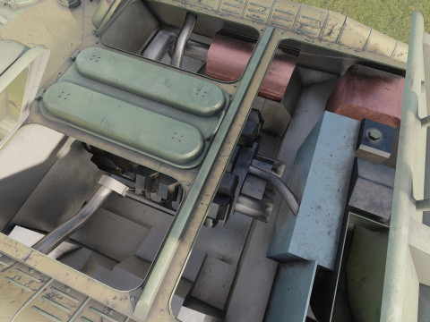Detailed BTR-80 with interior 3D 模型