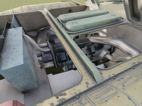 Detailed BTR-80 with interior 3D 模型