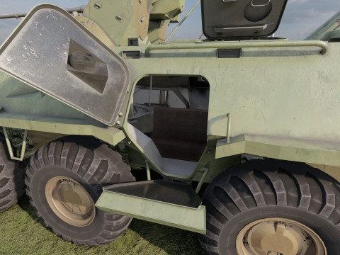 Detailed BTR-80 with interior 3D 模型