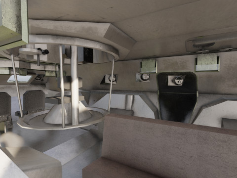 Detailed BTR-80 with interior 3D 模型