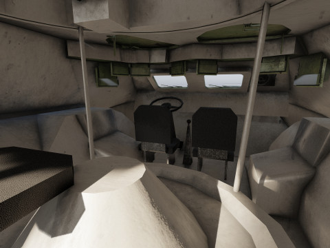 Detailed BTR-80 with interior 3D 模型