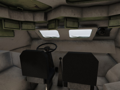 Detailed BTR-80 with interior 3D 模型