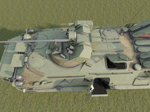Detailed BTR-80 with interior 3D 模型