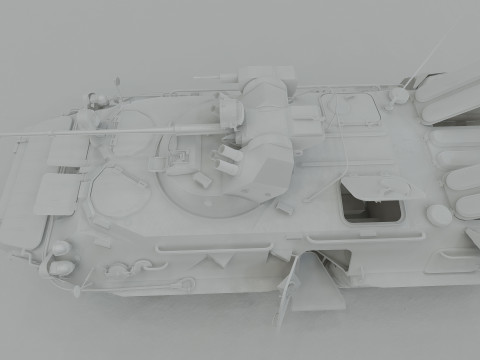 Detailed BTR-80 with interior 3D 模型
