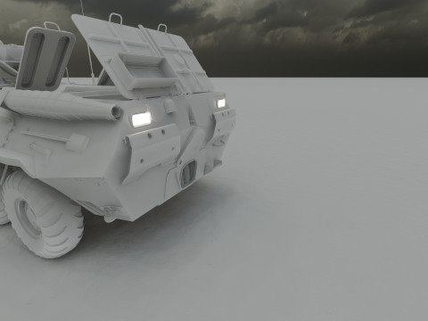 Detailed BTR-80 with interior 3D 模型