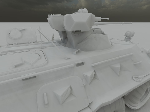 Detailed BTR-80 with interior 3D 模型