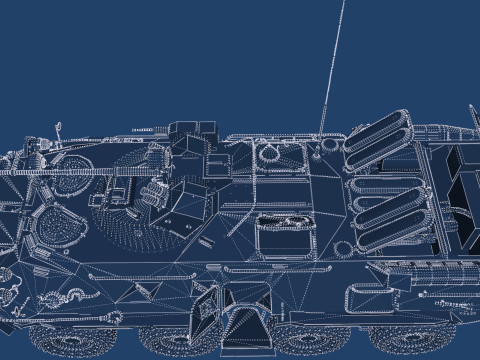 Detailed BTR-80 with interior 3D 模型