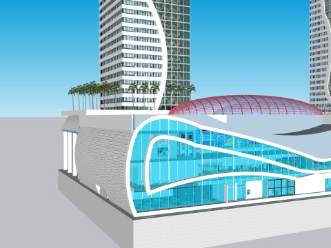 Conceptual mix use building 3Dモデル