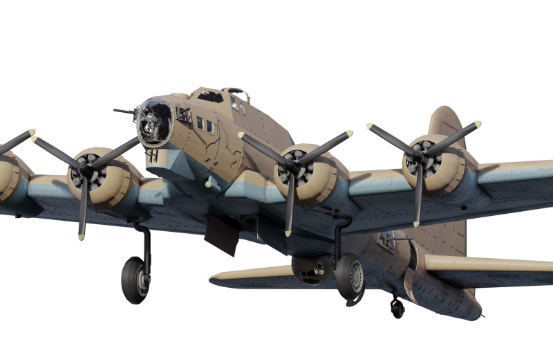 Boeing b-17 flying fortress Modello 3D .c4d .max .obj .3ds .fbx .stl .blend