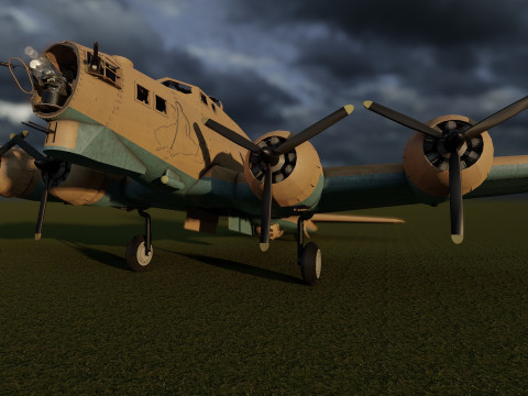 Boeing b-17 flying fortress Modello 3D