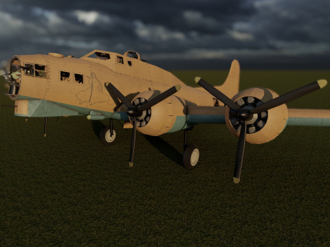 Boeing b-17 flying fortress Modello 3D