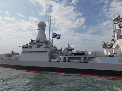 THERMOPYLES GREEK NAVY FRIGATE 3D Модель