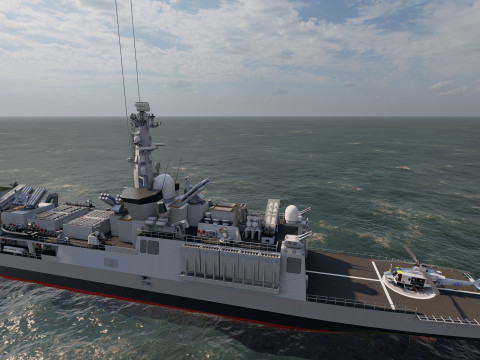 THERMOPYLES GREEK NAVY FRIGATE 3D Модель