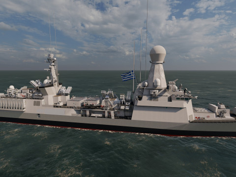 THERMOPYLES GREEK NAVY FRIGATE 3D Модель