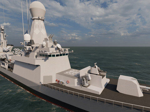 THERMOPYLES GREEK NAVY FRIGATE 3D Модель