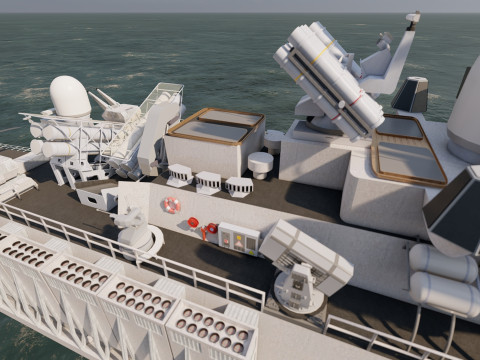 THERMOPYLES GREEK NAVY FRIGATE 3D Модель