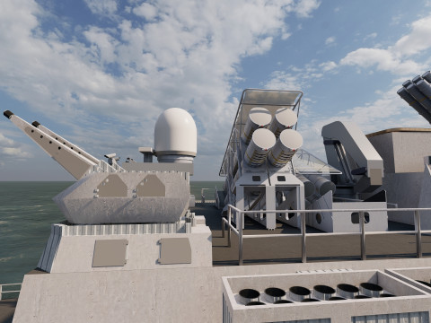 THERMOPYLES GREEK NAVY FRIGATE 3D Модель