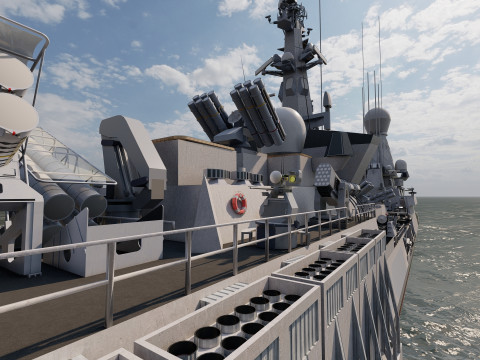 THERMOPYLES GREEK NAVY FRIGATE 3D Модель