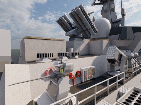 THERMOPYLES GREEK NAVY FRIGATE 3D Модель