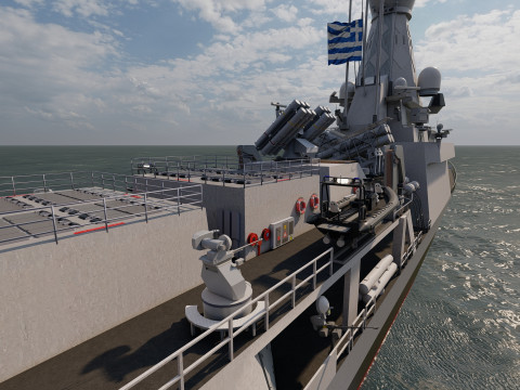 THERMOPYLES GREEK NAVY FRIGATE 3D Модель