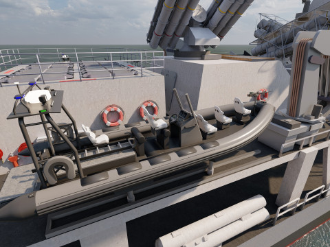 THERMOPYLES GREEK NAVY FRIGATE 3D Модель