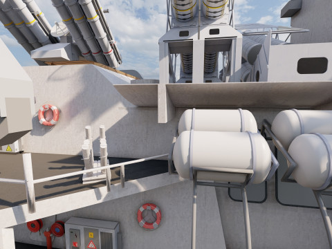 THERMOPYLES GREEK NAVY FRIGATE 3D Модель