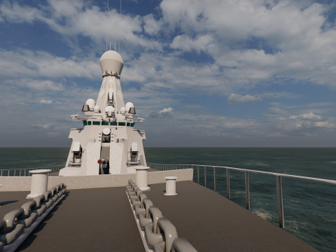 THERMOPYLES GREEK NAVY FRIGATE 3D Модель