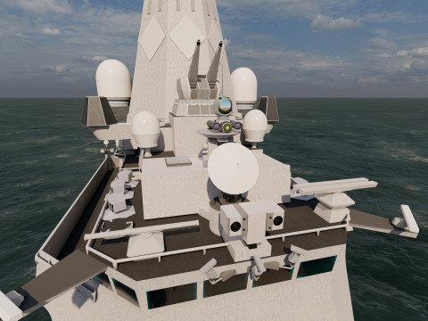 THERMOPYLES GREEK NAVY FRIGATE 3D Модель