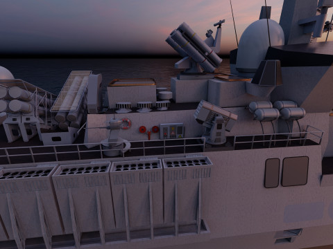 THERMOPYLES GREEK NAVY FRIGATE 3D Модель
