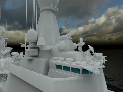 THERMOPYLES GREEK NAVY FRIGATE 3D Модель