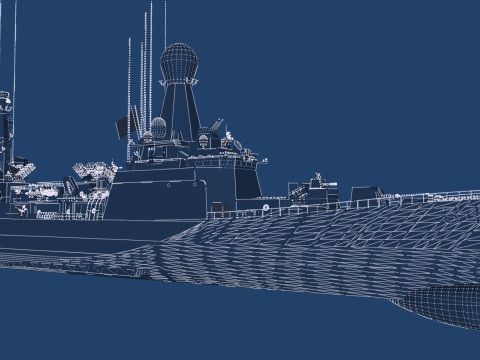 THERMOPYLES GREEK NAVY FRIGATE 3D Модель