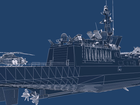 THERMOPYLES GREEK NAVY FRIGATE 3D Модель