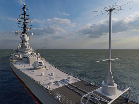 USS MISSOURI BB-63 3D 模型