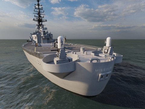 USS MISSOURI BB-63 3D 模型