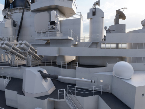 USS MISSOURI BB-63 3D 模型