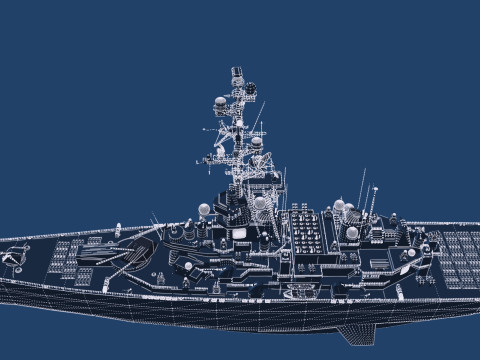 USS MISSOURI BB-63 3D 模型