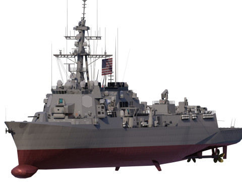 Arleigh Burke-class destroyer Model 3D