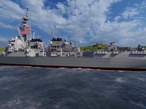 Arleigh Burke-class destroyer 3D Modell